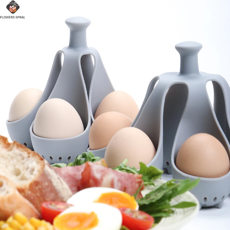 4/6 Grid Egg Boiler, Home Kitchen Heat-Resistant Silicone Egg Steamer - Ideal Choice For Steaming Eggs For Breakfast