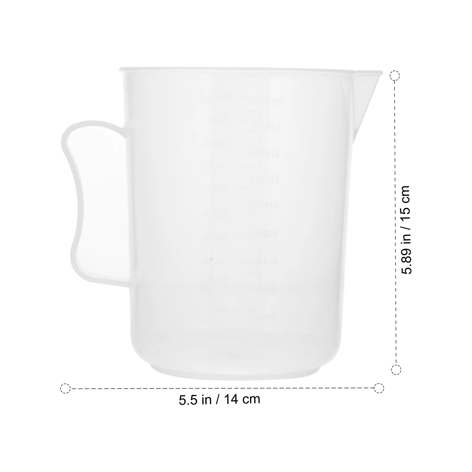 

12 Pcs Measuring Cups Plastic Kitchen Tools Graduated Beakers Scaled for Baking Liquid Measurement Home Use Practical
