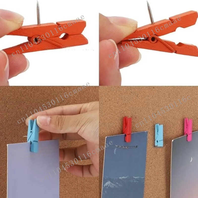 Color clip with pushpins, jar 3.5cm decorative note clip, wedding photo clip, office tools.