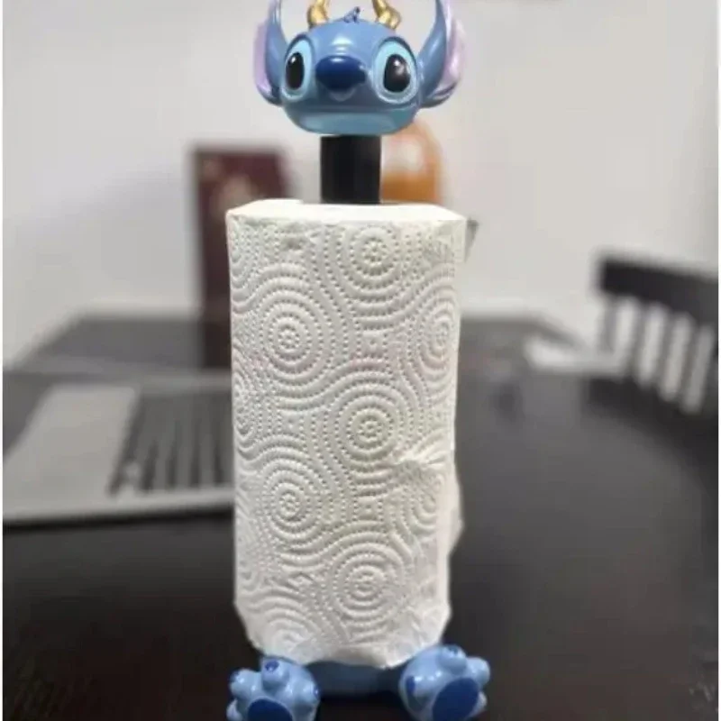 Disney Villain Stitch Ugly Fish Hangyodon Dumbo Cartoon Figure Kitchen Tissue Holder Storage Model Ornaments Home Decoration Toy