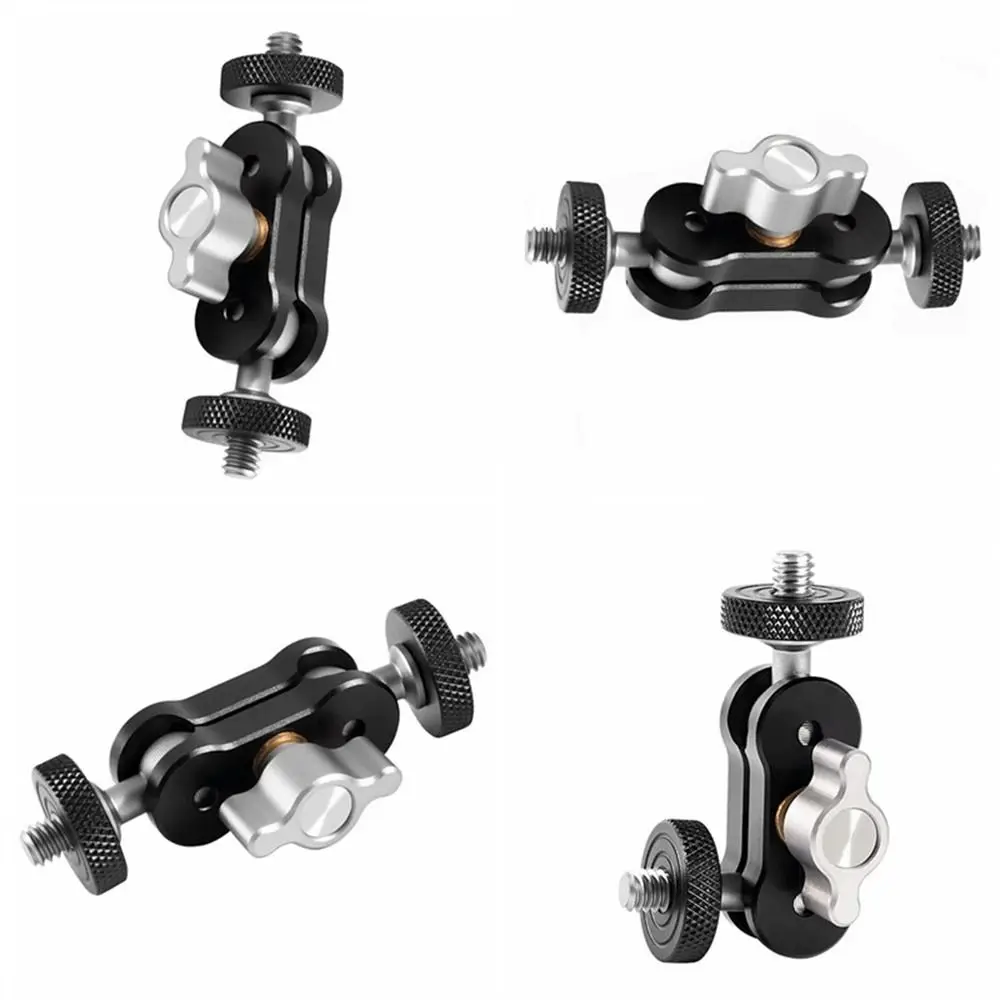 1/4 Inch Screw Camera Magic Arm Double Ball Head Adjustment Ball Magic Arm Lightweight Aluminum Alloy Magic Arm Bracket