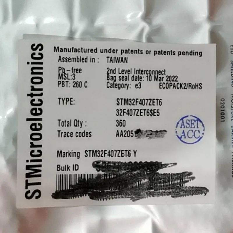 New Original STM32F407IGT6 STM32F407ZGT6 STM32F407ZET6 LQFP176 LQFP144 Microcontroller Chipset