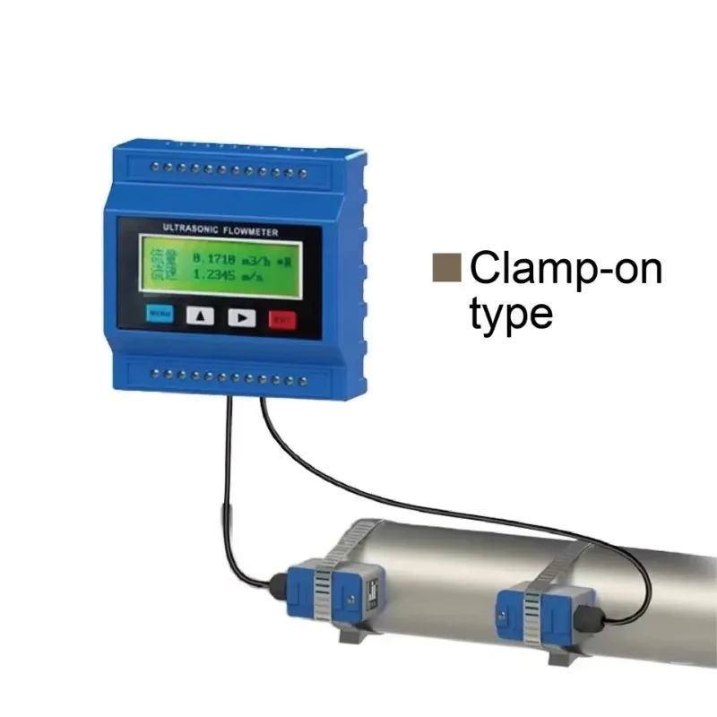 TUF-2000M Modular Ultrasonic Flow Meter Clamp-on Liquid Water Transmitter 4-20mA RS485 Modbus Output Non-Intrusive for Better