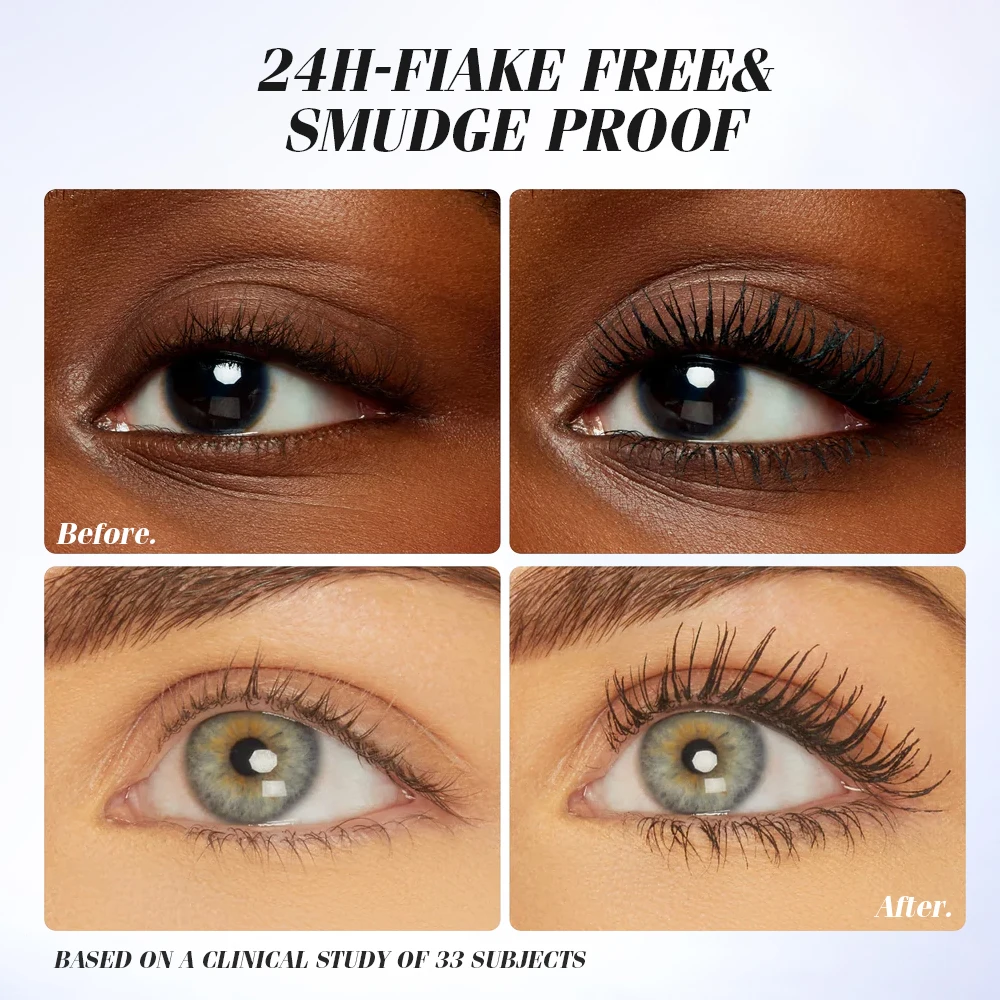 MLSMILE Mascara Cream, Persistent Bending, Silver Leather Packaging, Waterproof, Quick - Drying And Odor - Free, 2025 New