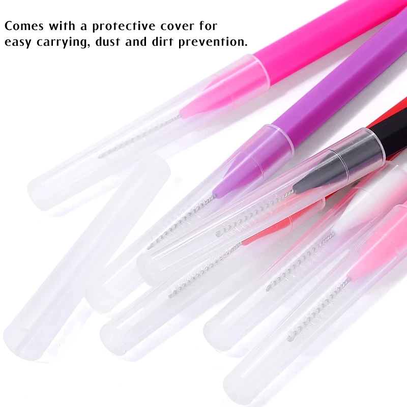 10/50pcs Mini Eyebrow Brush Disposable Perm Brush Micro Brow Lifting Brushes Bendable Eyelash Applicators Lash Extension Brushes