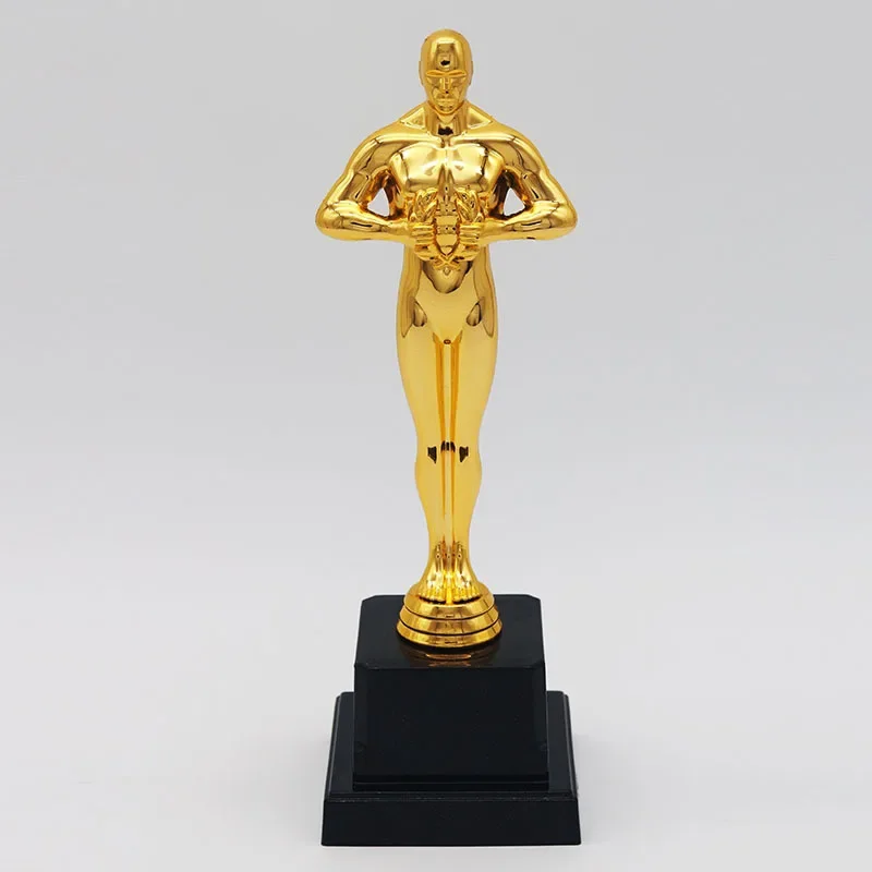 Gold Plated Trophy Little Golden Man Trophy Souvenir Competition Statuette for Award Ceremony, Decorations, Party Props
