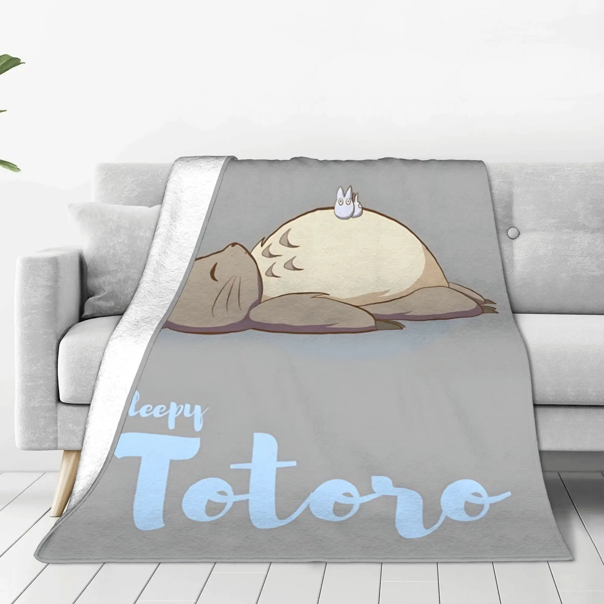 1PC Anime My Neighbor Totoros  home room decorations Winter Blankets for Adults Bedding Home Interior Sofa Knee