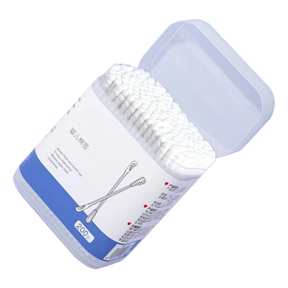 

Soft Safe Baby Cotton Swabs Double Ended Cotton Stick Earpick Cotton Swab For Infant Ear Cleaning 100Pcs