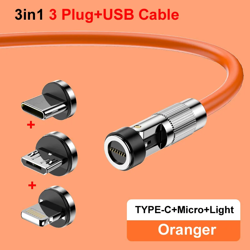 3 in1 USB 120W 6A cavo dati magnetico a ricarica rapida cavo di ricarica per telefono TPE morbido Extra spesso in Silicone liquido per laptop del