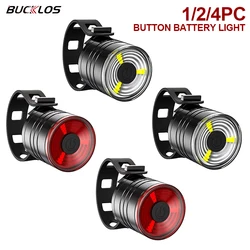 BUCKLOS Battery Bicycle Light 1/2/4PC Front Rear Lamp Ultralight Portable Bike Taillight Headlight LED Lighting Cycling Lantern