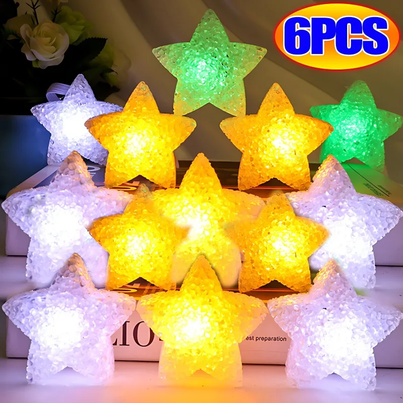 Cute Acrylic Star Shaped Night Light Star Handheld LED Light Anti-slip Band Light Lamp for Dance Performance Stage Photo Prop