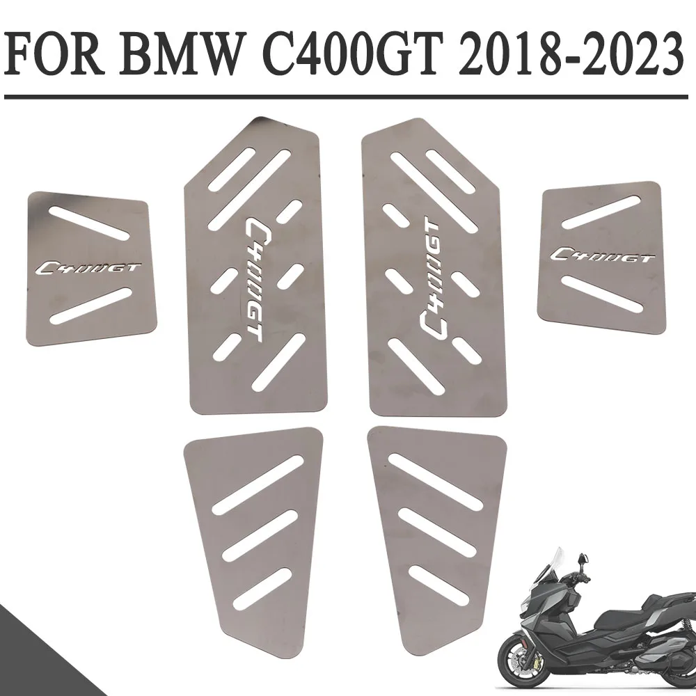 For BMW C400GT 2023 C 400 GT 2022 2021 2020 2019 2018 Motorcycle Footrest Pedal Footboard Foot Plate Pedal Footpads Stainless