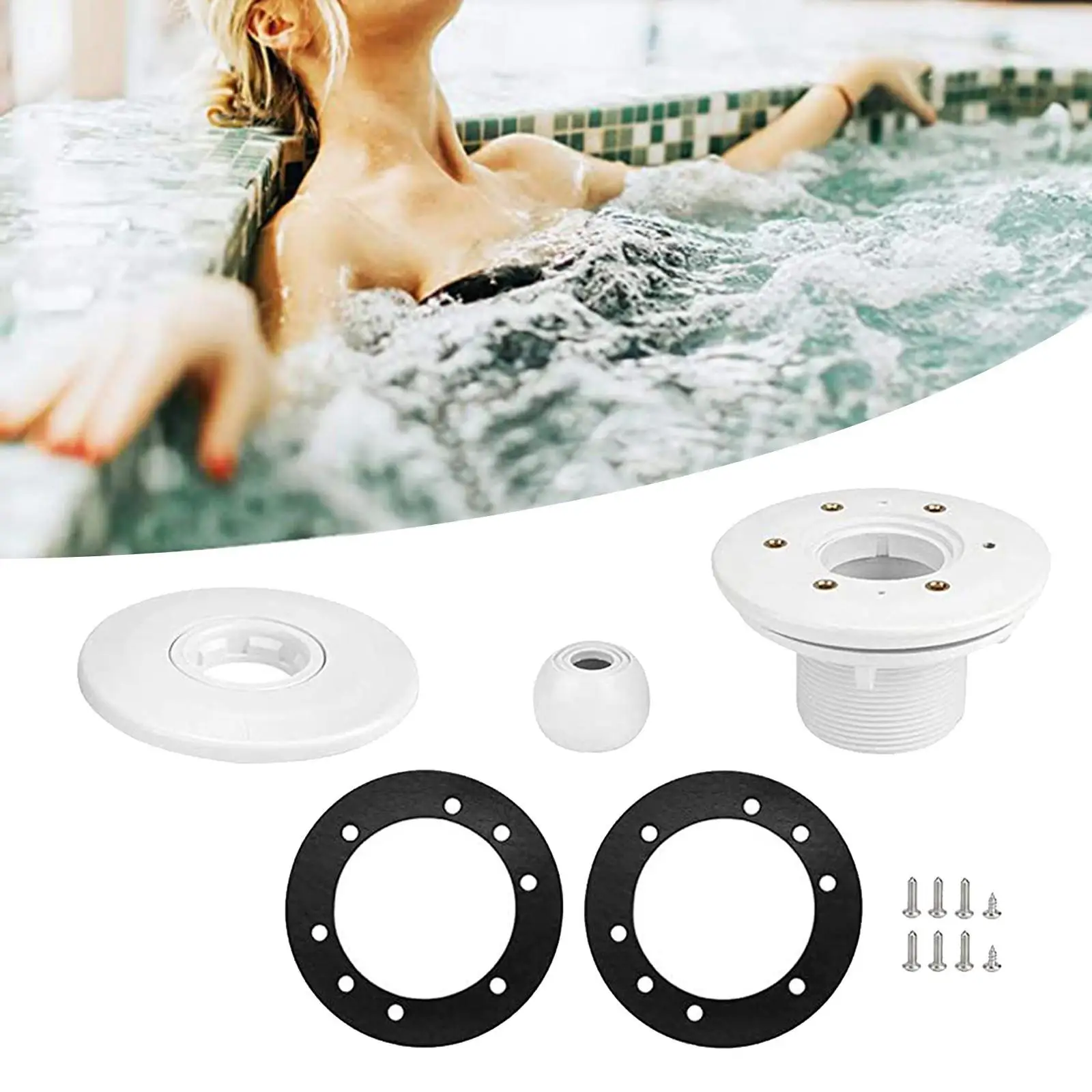 Swim Pool Eyeball Outlet Spout Fittings 12cm Rotatable Directional Jet Nozzle for Swimming Pool Spa Hot Tub Threaded Screw in