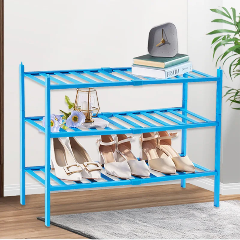 

2022New Bamboo Shoe Rack Stackable Shoe Organizer Durable Sturdy Shoe Shelf Shoe Storage Free Standing Shoe Racks for Entryway