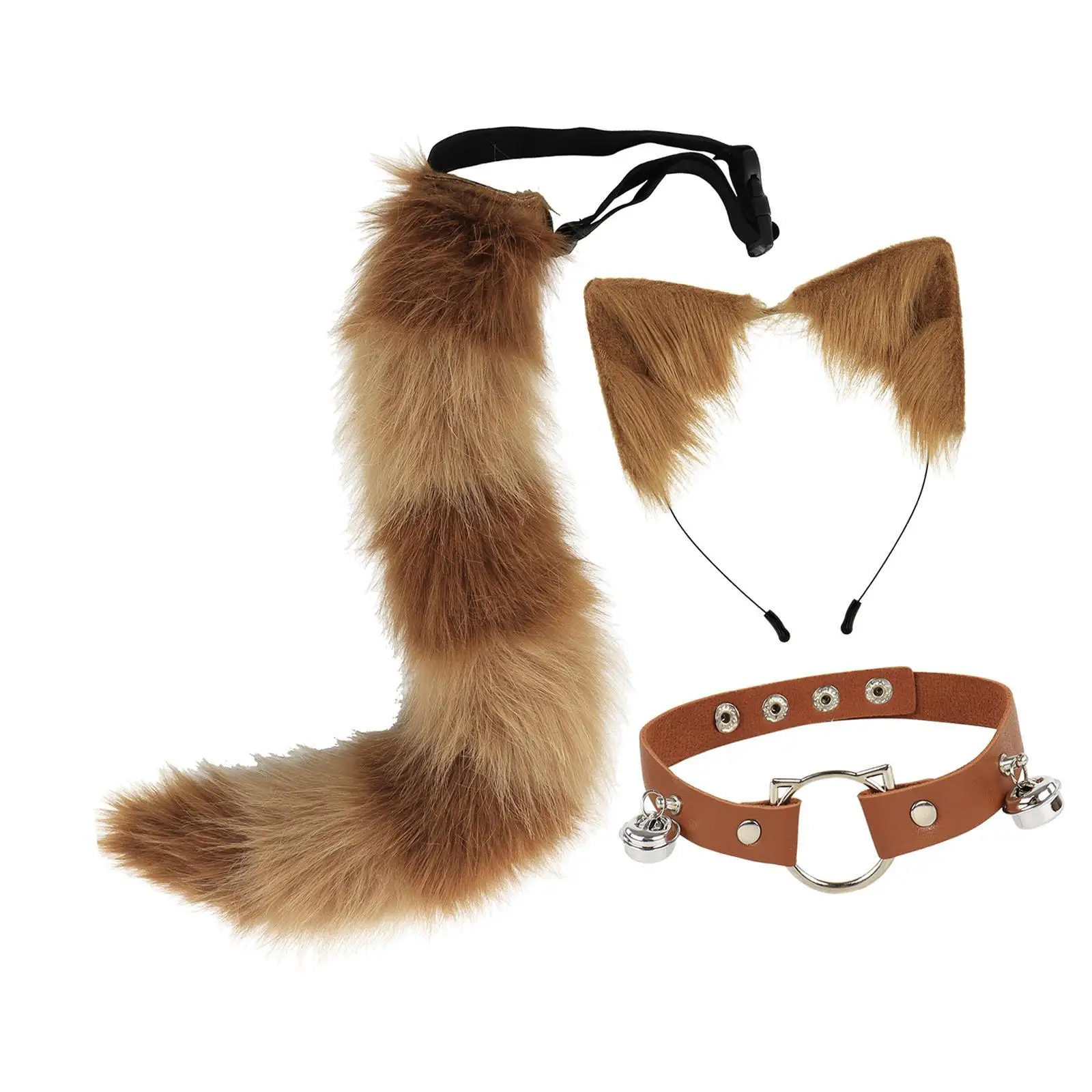 

Ears Collar and Tail Set Comfortable Hairband Cat Cosplay for Holidays Birthday Gift Themed Party Stage Performance Festivals