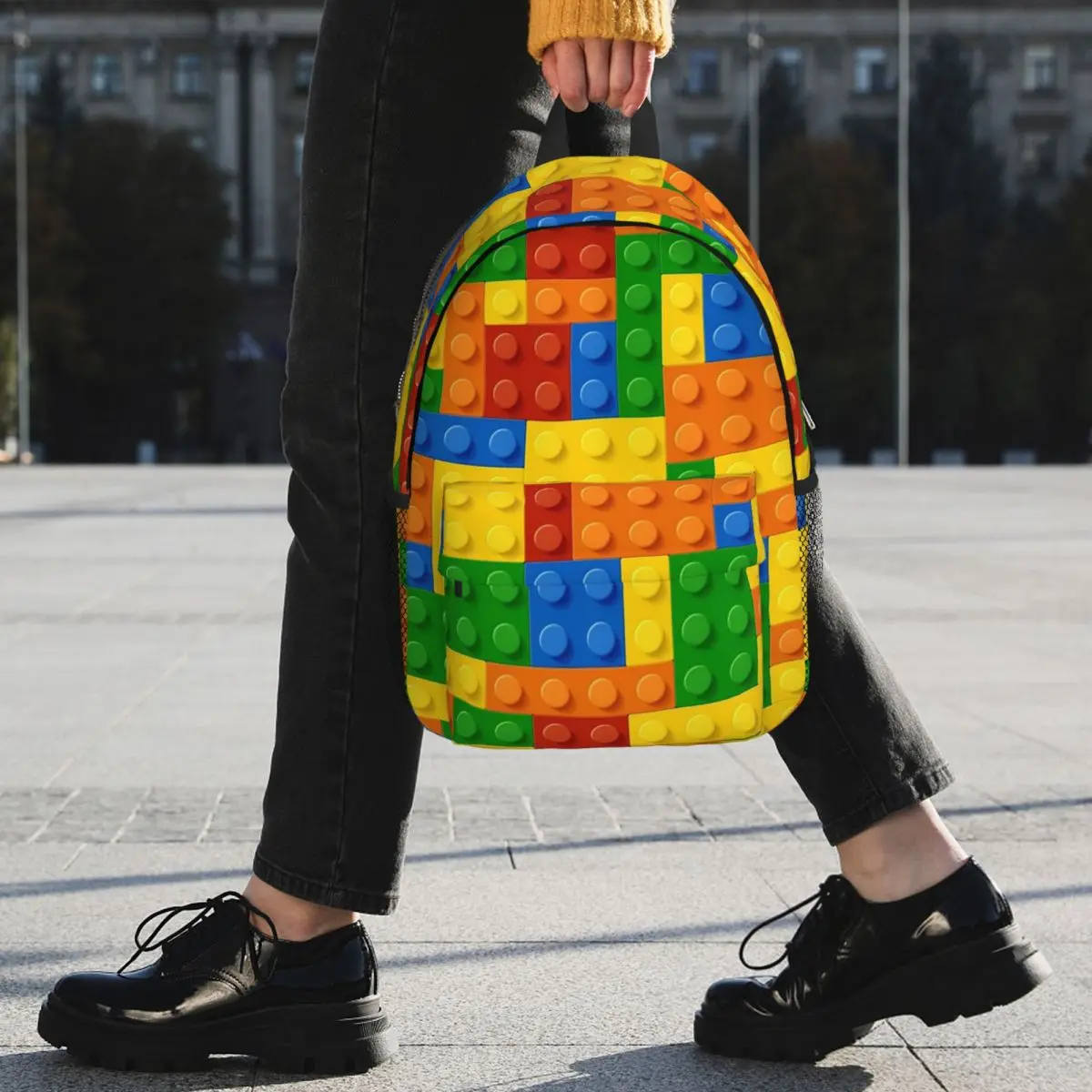 Building Blocks Construction Brick Backpacks Boys Girls Bookbag Cartoon Children School Bags Laptop Rucksack Shoulder Bag