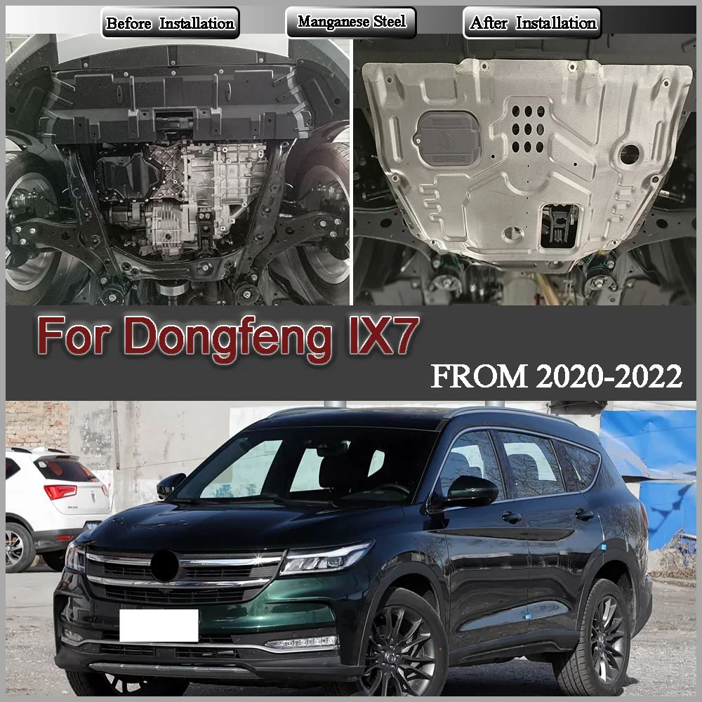 For Dongfeng IX7 2020-2022 2.0T Car Accessories Black Under Engine Guard Mudguard Board Splash Shield Mud Fender Plate Panel