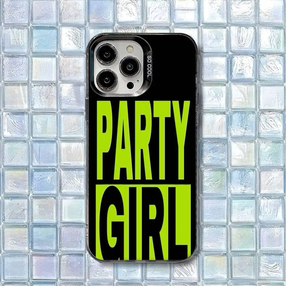 حافظة هاتف تشارلي XCX Party 4 U لهواتف iPhone 16,15,14,13,12,11,8,7,Pro,Max,Plus, Mini,XS,SE غطاء غير لامع مقاوم للصدمات