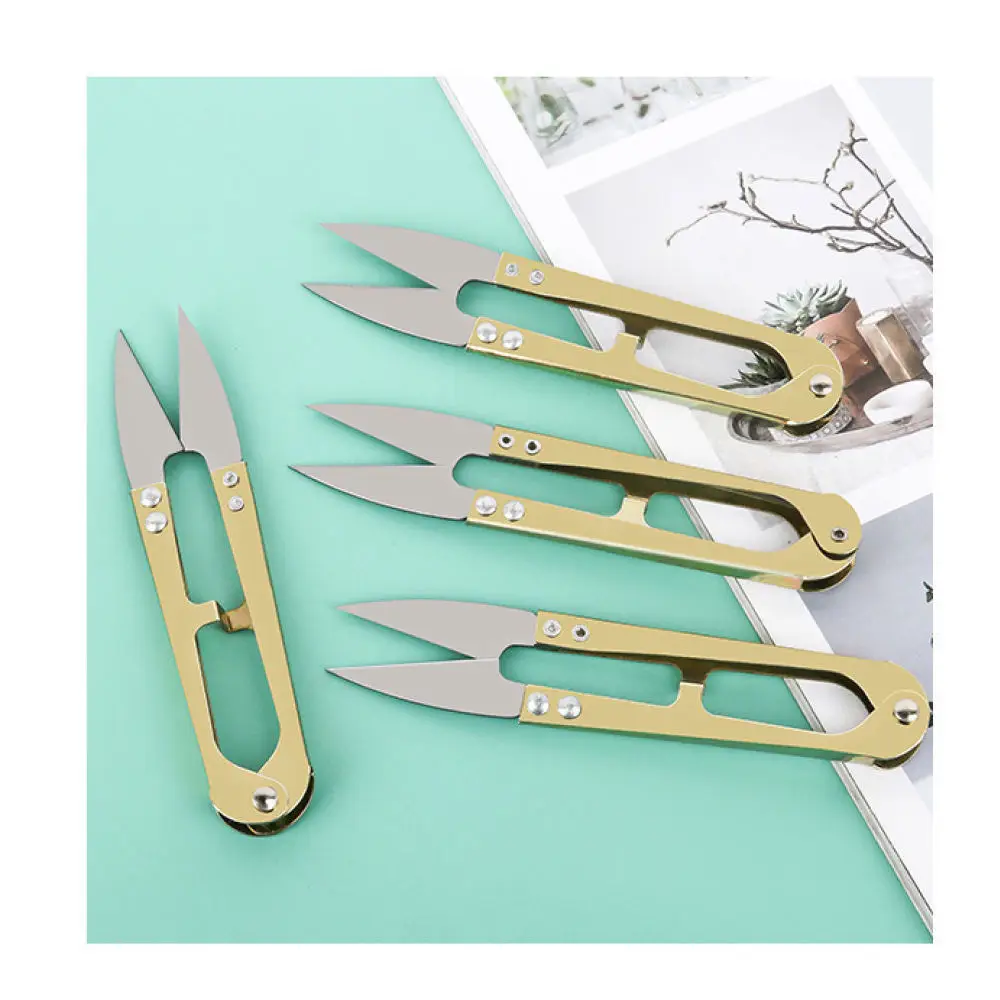 Manual Thread Snippers Iron Craft Tools U Design Spring Scissors For Precision Embroidery Sewing Cross Stitch Repairs