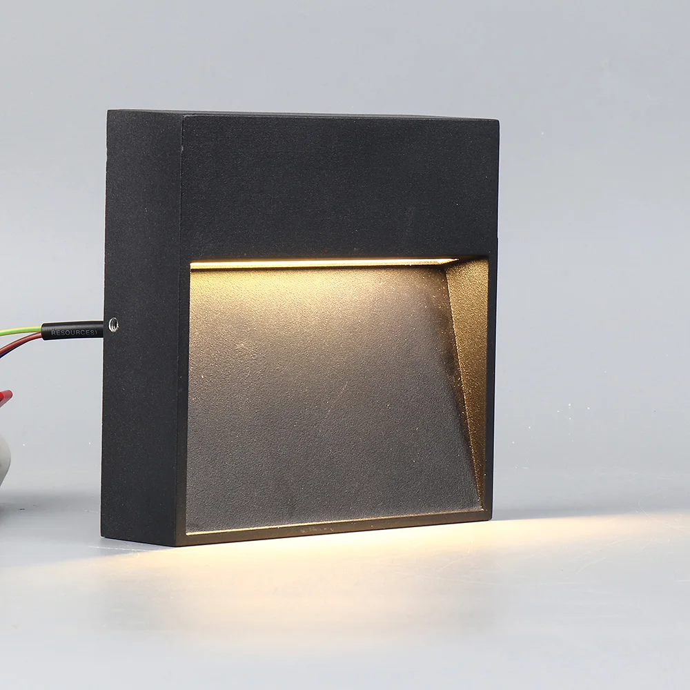 

Outdoor Indoor Waterproof IP65 Mini square Recessed Step Lights Side Staircase Led Stair Wall Light