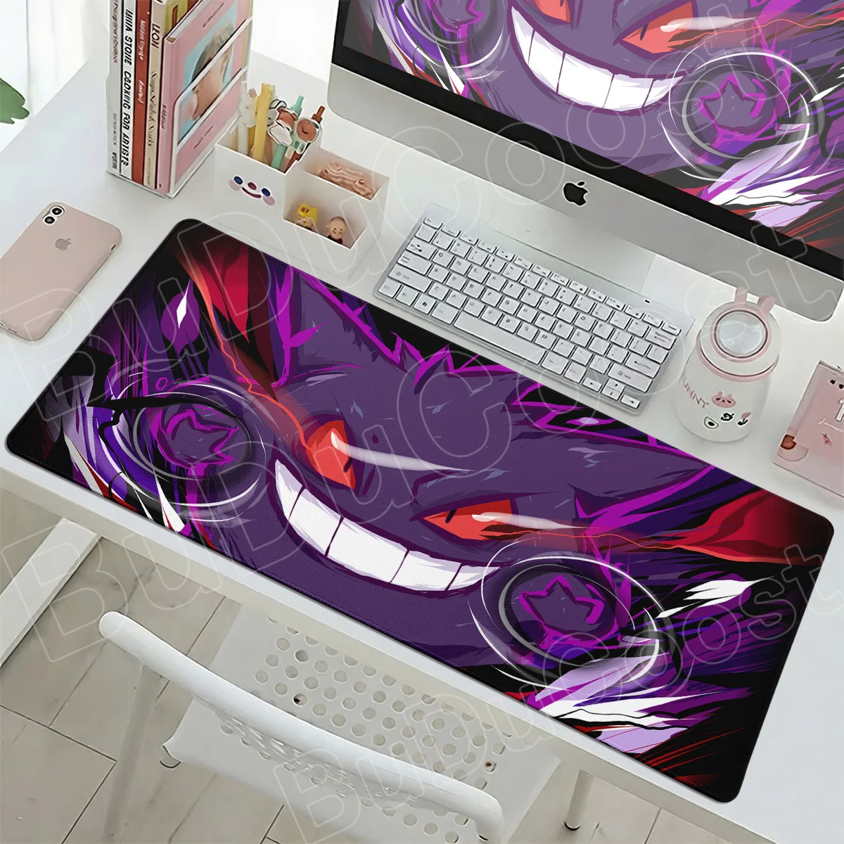 Pokemon Gengar Laptop Table Decoration Carpet XXL HD Printing Cartoon Keyboard Non-slip Rubber Mouse Mat Student Write Mausepads