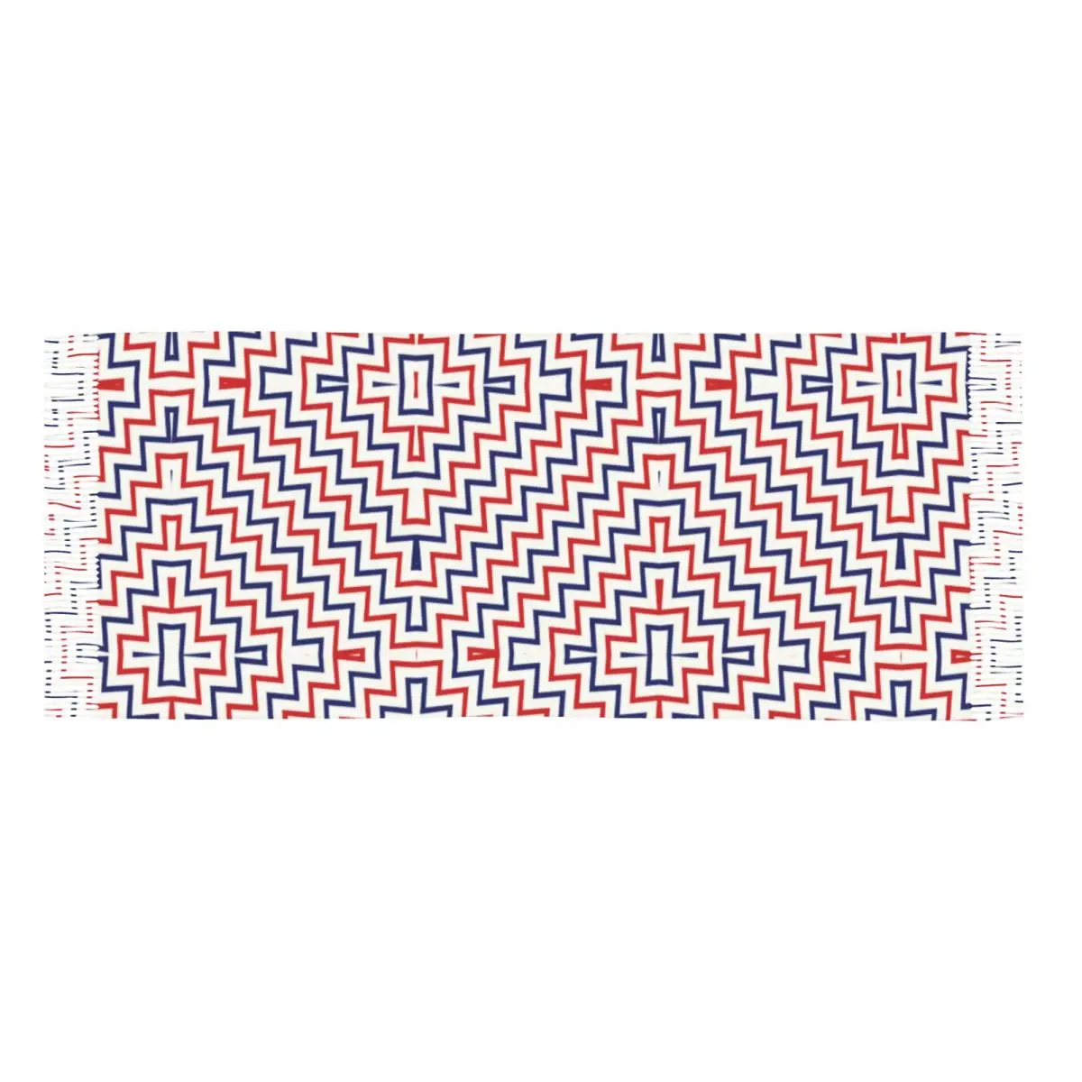 Sciarpa con motivo a zig zag con stampa personalizzata Donna Uomo Sciarpe calde invernali Scialli moderni con onde geometriche