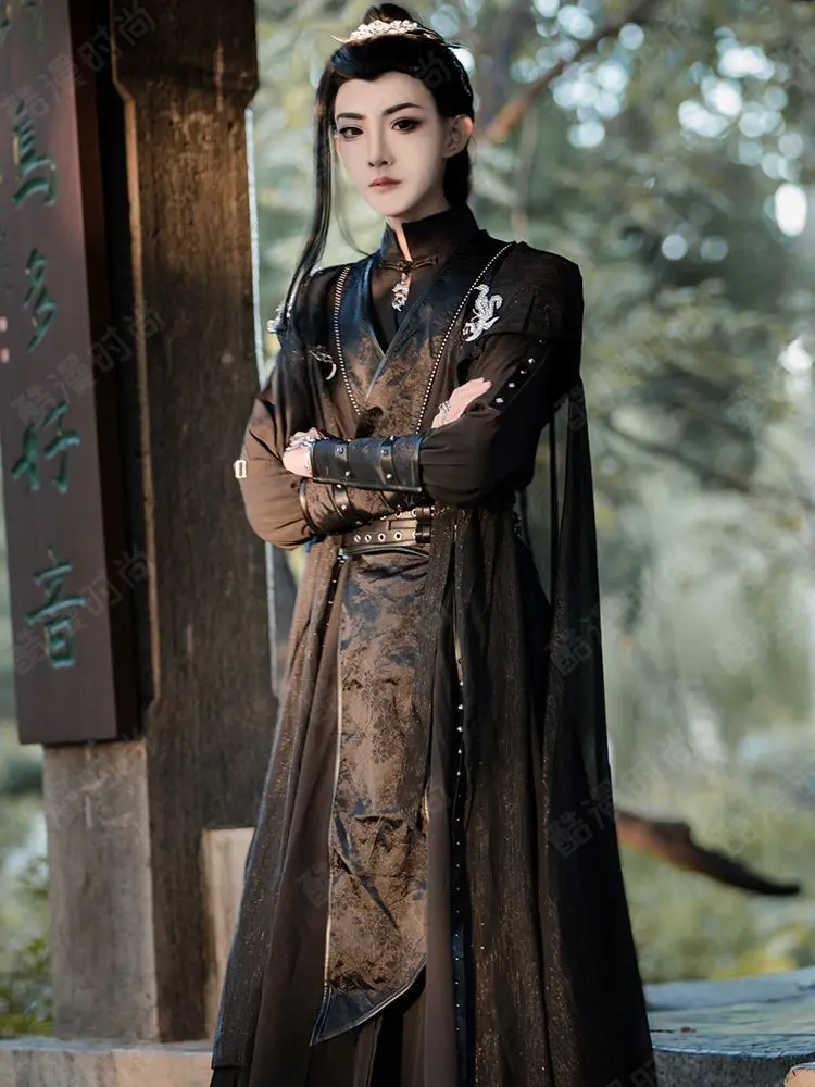 Chinese TV Series 2Ha Immortality Cosplay Costume Chuwanning Moran black Cos Dress Ancient Hanfu Full Set