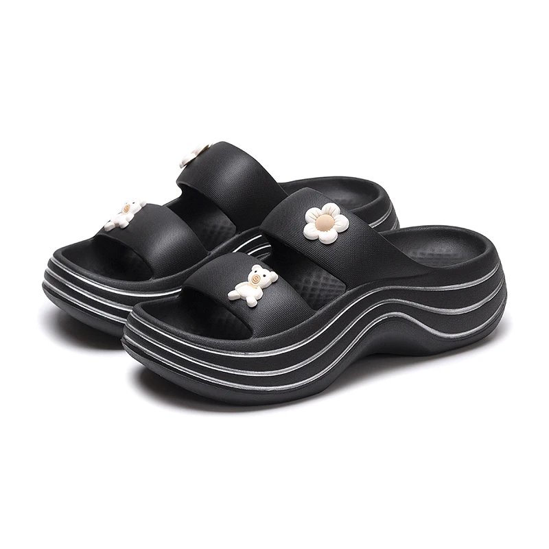 Summer women's platform elevation non-slip light sandals outdoor beach flip-flops cartoon indoor bathroom casual women's shoes