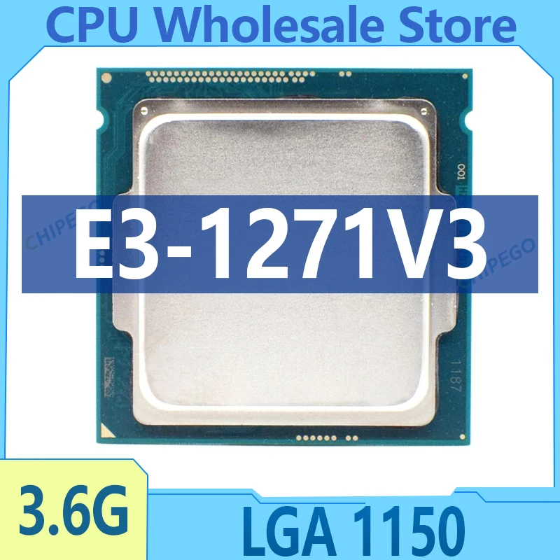 Xeon E3-1271 v3 E3 1271 v3 E3 1271v3 3.6 GHz Quad-Core Eight-Thread CPU L2=1M L3=8M 80W LGA 1150