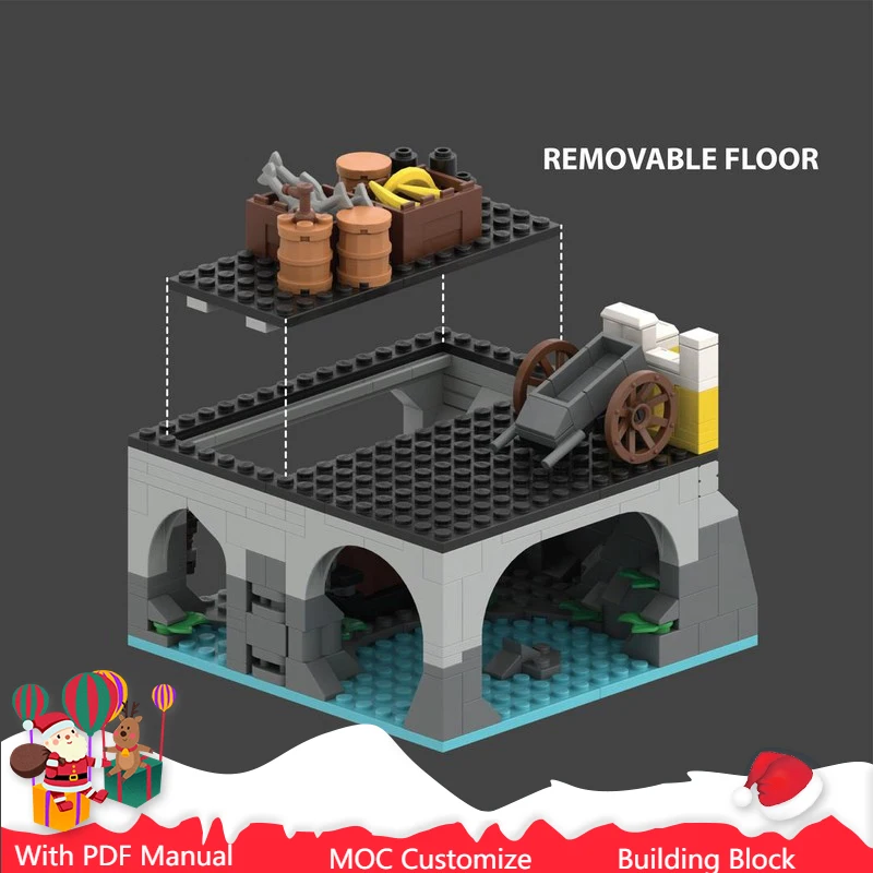 

298 PCS MOC Medieval Central Cave Modular Model Building Blocks DIY Sets Education Assembly Brick Toys Children Christmas Gifts