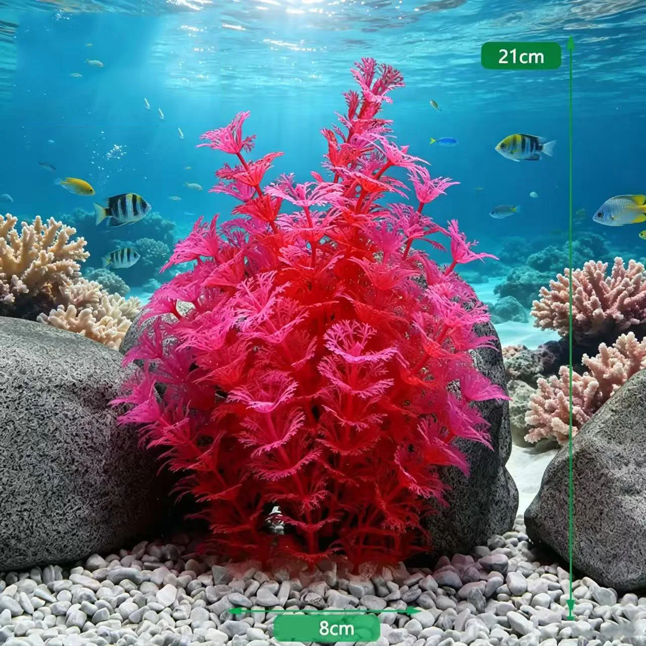 Plastic Artificial Aquarium PVC Plants Decoration Submersible Aquatic Fish Tank Underwater Grass Background Ornament
