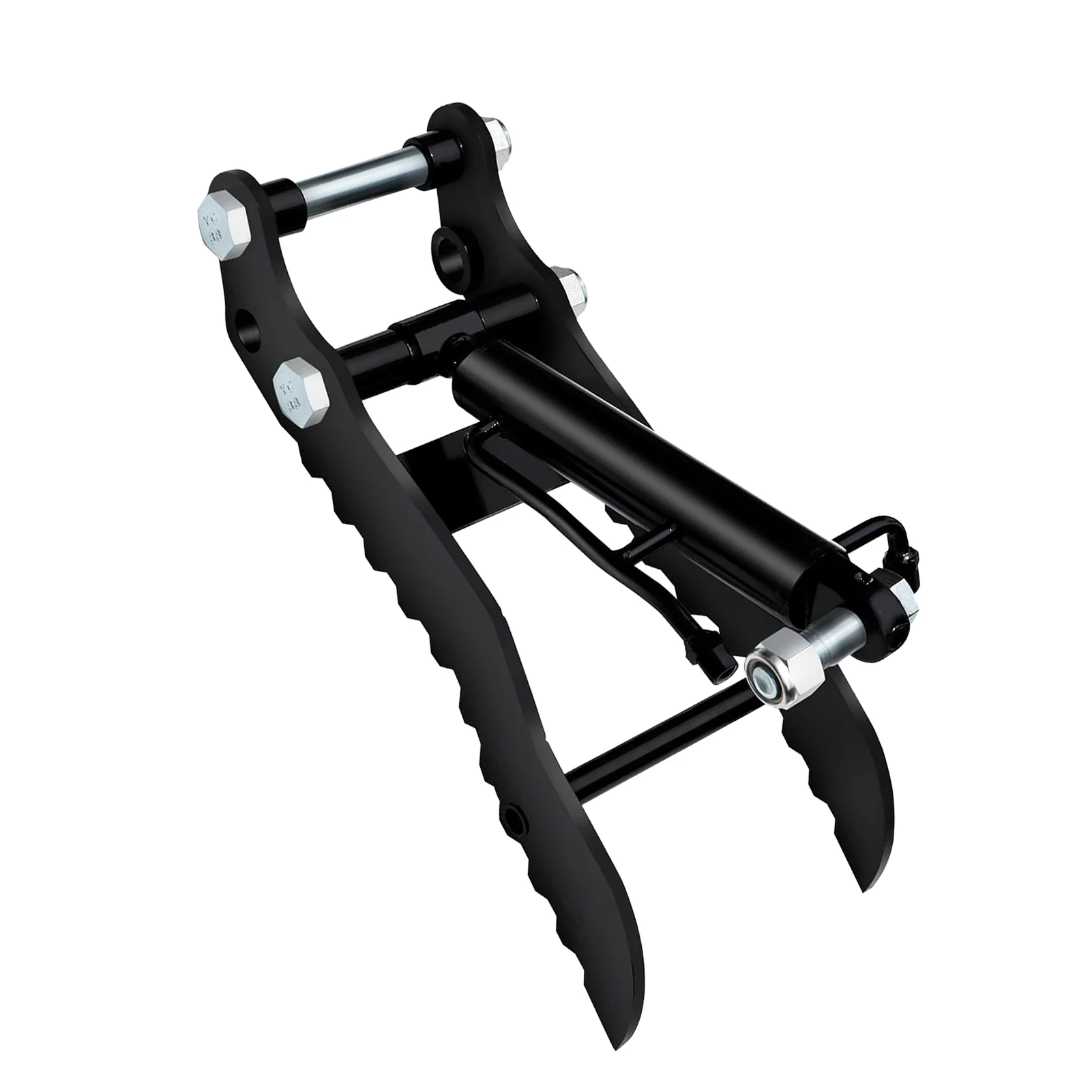 Hydraulischer Daumenclip aus Mn-Stahl, Minibagger, Einzelloch, hydraulischer Daumenclip mit 2 Stück M14-Schlauch