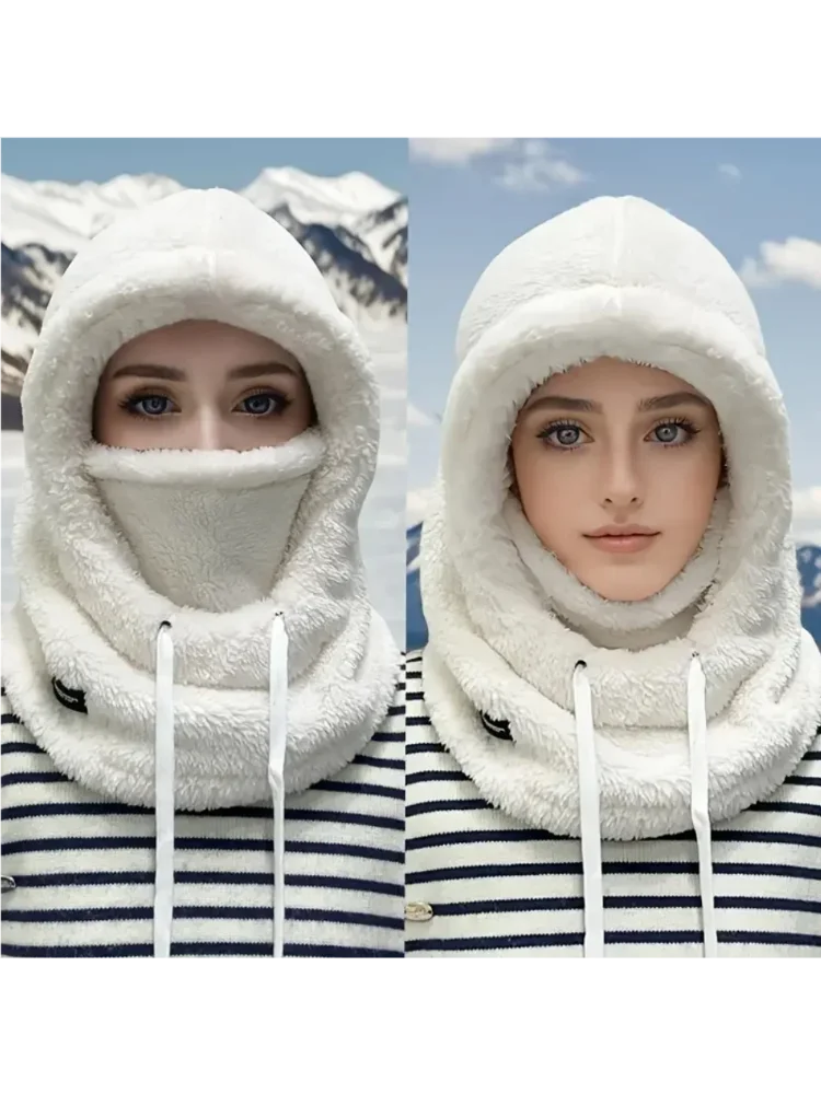 AliExpress Winter Warm Balaclava Thermal Windproof Ski Hood Motocycle Face Cover Polar Fleece Adjustable Cycling Neck Cover Full Face Mask