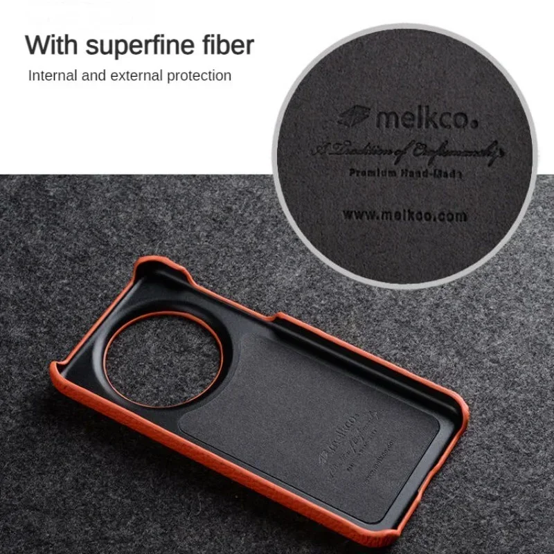 Melkco Genuine Cowhide Leather Case for Huawei Mate 60 Pro Plus Mate 50 Pro Luxury Premium Microfiber Inside Business Back Cover