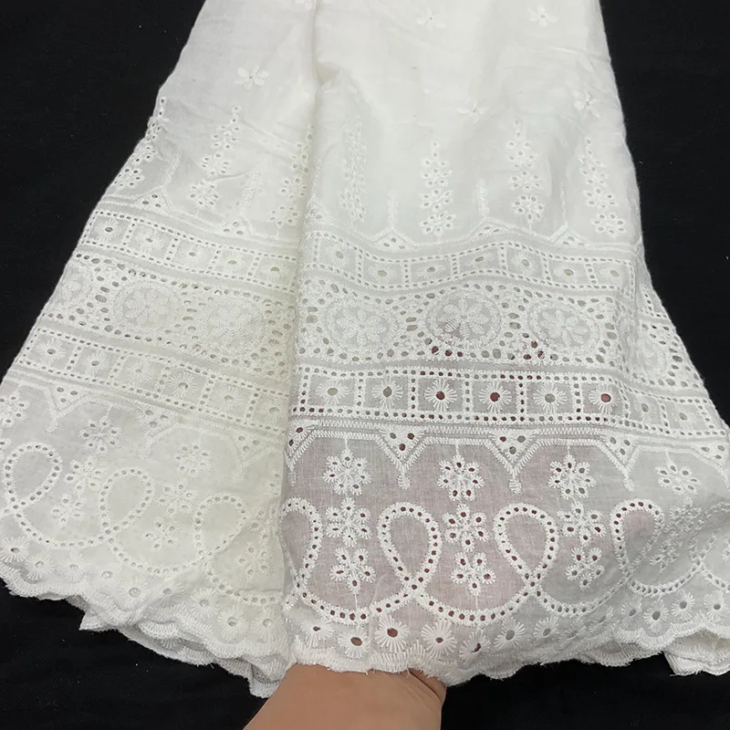 جديد الدانتيل شبكة التطريز النسيج الدانتيل نسيج القطن جوفاء التطريز شبكة النسيج الملابس البيضاء والاكسسوارات