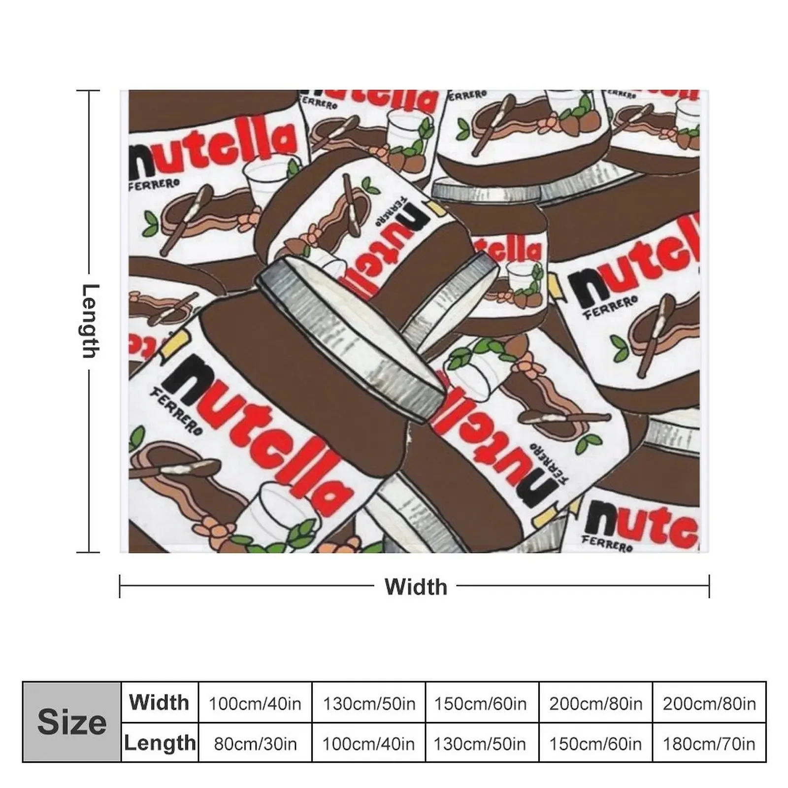 Nutella Throw Blanket Camping Picnic heavy to sleep Blankets