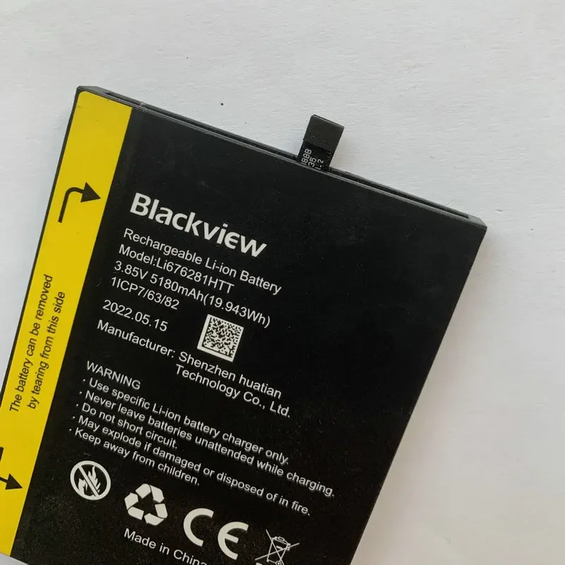 Original Battery For Blackview BV7200 Bateria 5180mAh Rugged IP68 Waterproof Cell Phone Accessories