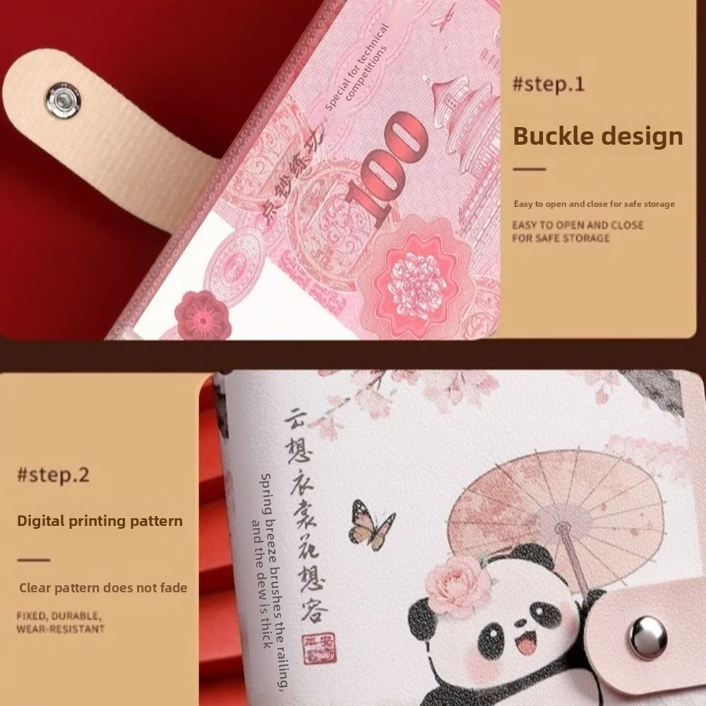 Reusable Large Capacity 100 Envelopes Money Saving Challeng Waterproof Save Money Cash Storage Book PU Budget Binder Waterproof