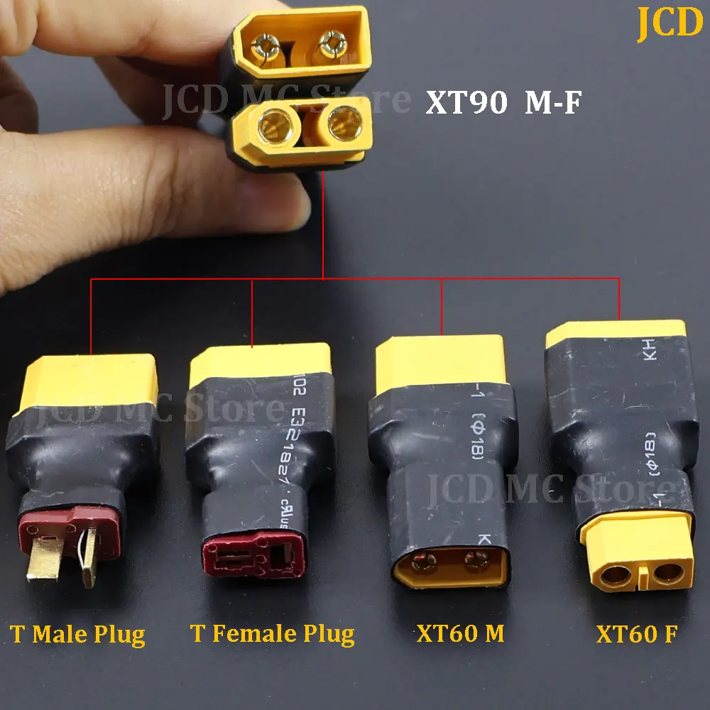 TRX T XT30 XT60 XT90 Plug Socket Adapter Deans EC5 EC3 Female to Male HXT 4MM Connectors Plug RC Lipo Battery Control Parts DIY