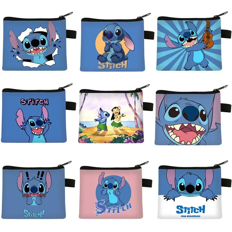 

21 Colors Cartoon Stitch Children Plush Coin Purse Polyester Zip Change Purse Mini Wallet Kids Girl Women For Gift