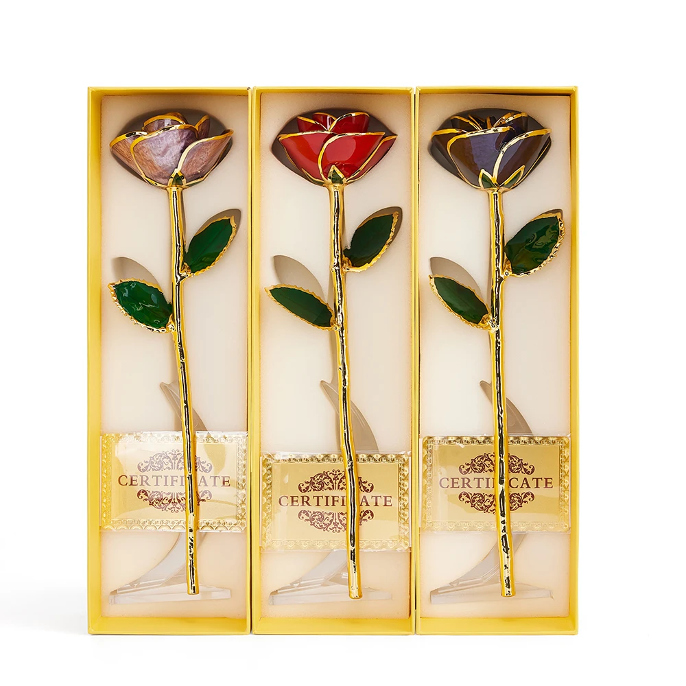

Dipped 24K Gold Real Rose - Eternal Romantic Present for Her - Perfect for Valentine's Day, Mother's Day, Anniversary, Birthday