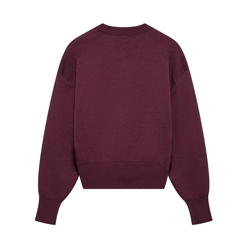 Willshela Women Fashion Solid Single Breasted Knitted Sweater Vintage O-Neck Long Sleeves Female Chic Lady Outfits