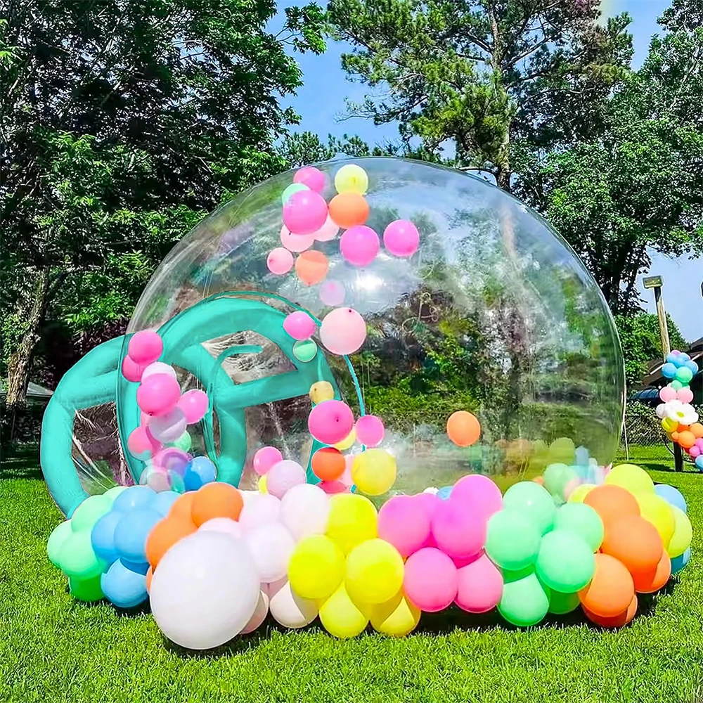 New Mint 2.5/3m Bubble House Inflatable Bubble Tent, Clear Bubble Balloon Dome Tent with Blower Bubble Garden Tent for Party