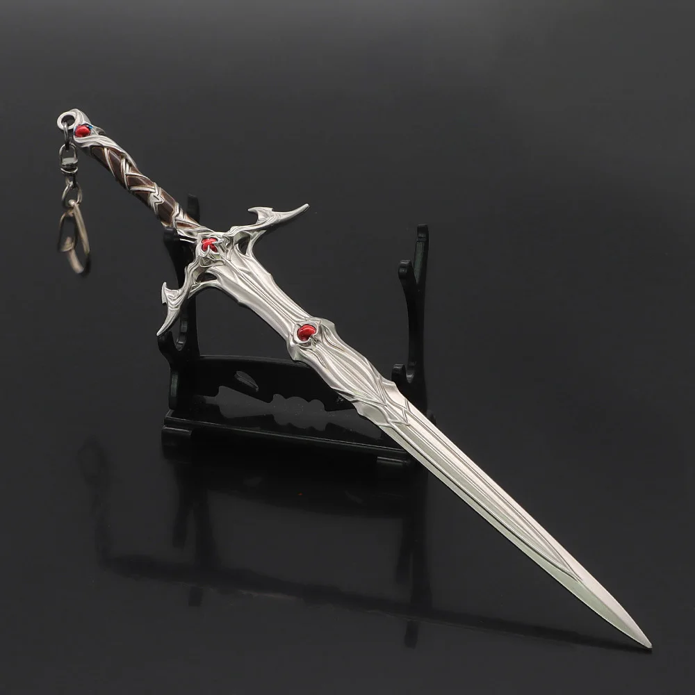 Baldur Game Weapon Set Sword Dragons City Game Peripheral Metal Katana Samurai Sword Weapon Model Keychains Gifts Toys for Boys