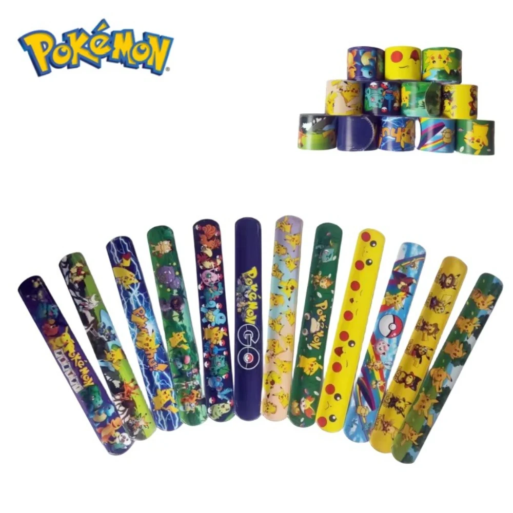 Pokemon Cute Pikachu Bracelet Wristbands A Aariety of Anime Doll Characters Children Pat Circle Educational Toys Birthday Gift