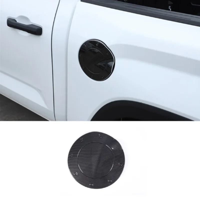 

For Toyota Tundra 2022-2024 Accessories Car Fuel Filler Tank Cover Cap Decoration Stickers ,ABS Carbon Fiber