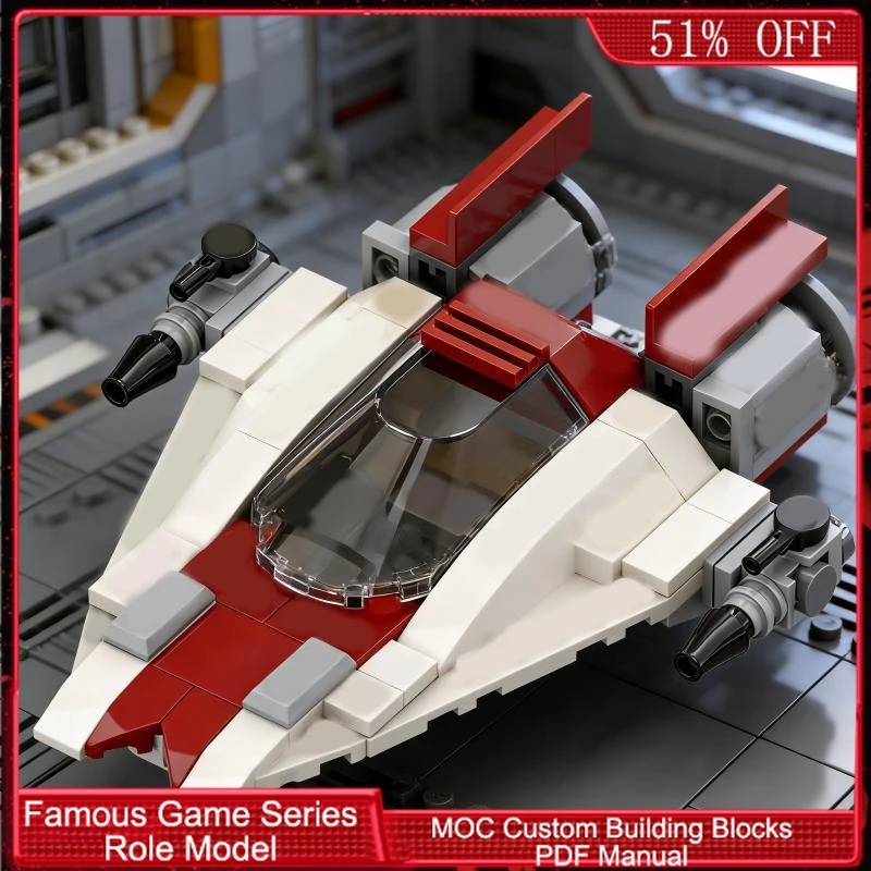 123 Pièces Avion de Chasse Sci-Fi Haute Vitesse MOC Modèle de Blocs de Construction Modulaires Personnalisables Éducatif Simple DIY Jouet Cadeau de Fête