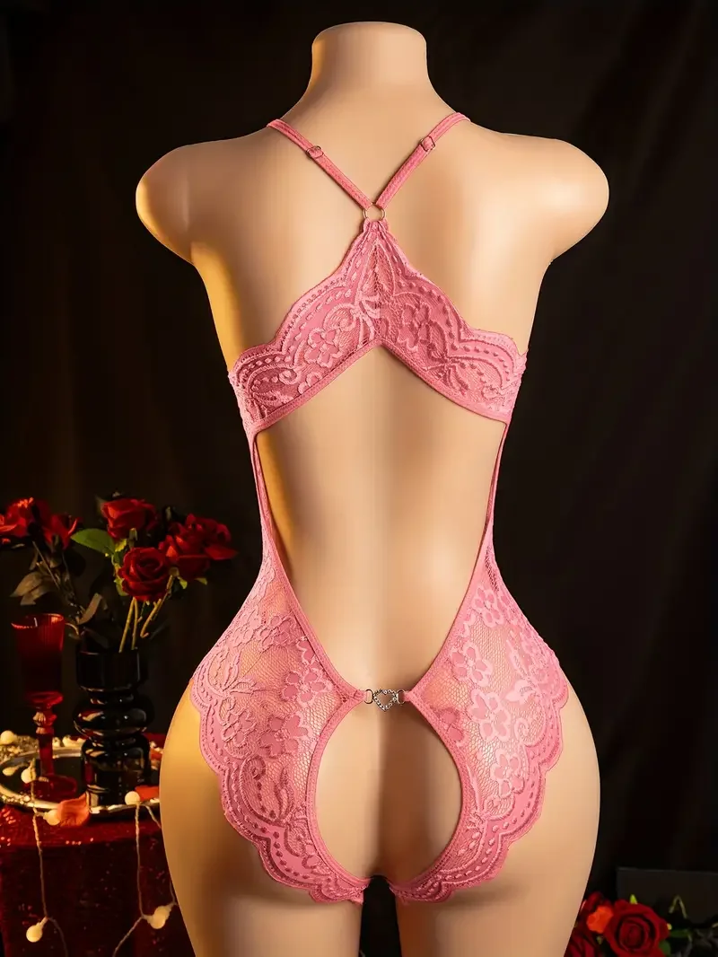 Porn Babydoll Exotic Costume Sleeveless Sexy Women Open Bra Crotchless Sex Underwear Dress Hot Lace Sexy Bodysuit Lingerie