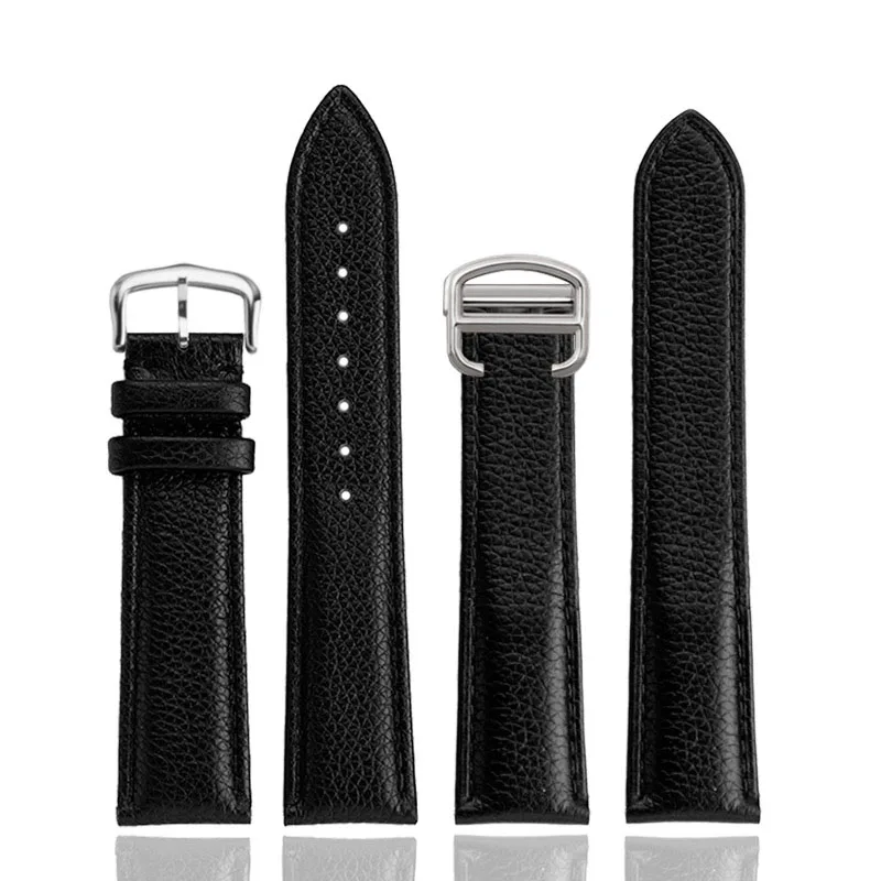 16mm 17mm 19mm 20mm 22mm 23mm For Cartier Tank Must London Solo cowhide Watch Strap Quick Disassembly Folding Pin Buckle view 6