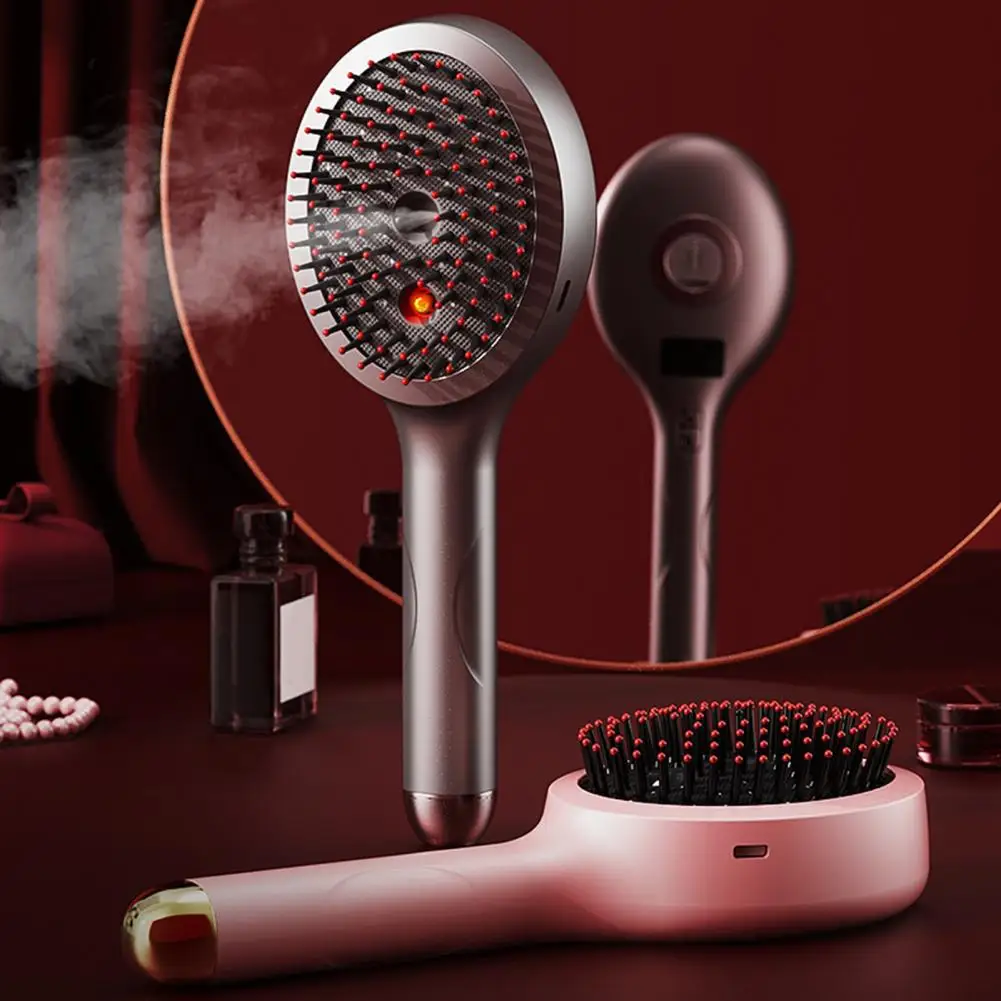 

Электрическая массажная щетка-расческа для кожи головы 2-в-1 с вибрацией, USB-зарядка, беспроводная, для массажа и распутывания волос